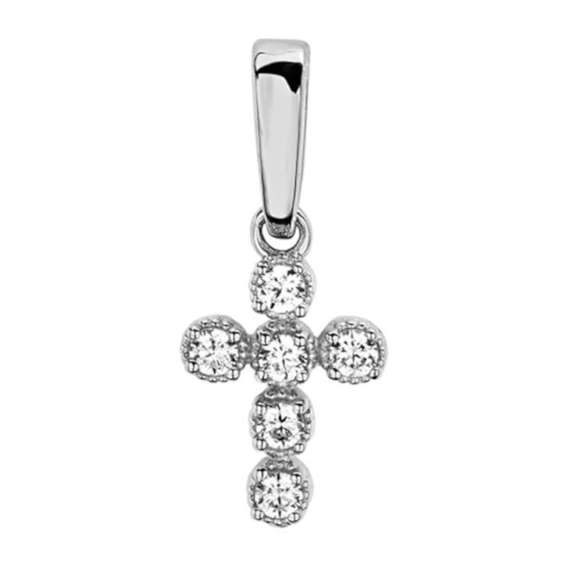 Подвеска из белого золота 585 пробы с фианитами 01Р121118 Подвеска из белого золота 585 пробы с фианитами 01Р121118
