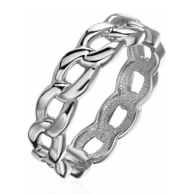 Кольцо из платины 585 пробы без вставок 01К0915537-585