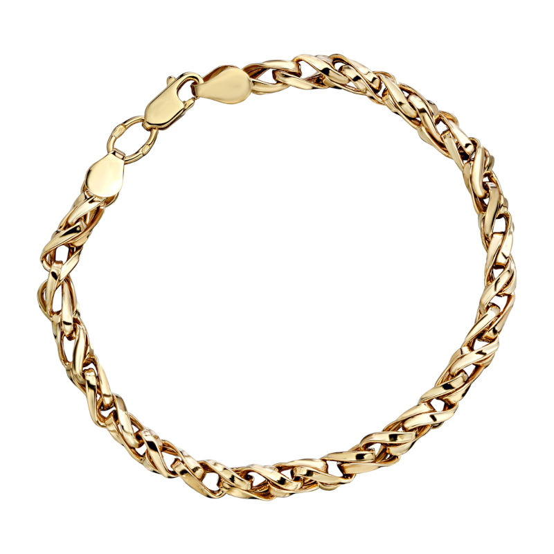 Браслет из желтого золота 585 пробы без вставок 01Б033137