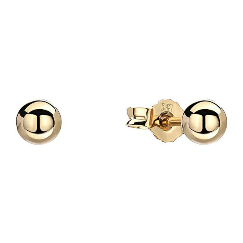 Серьги из желтого золота 585 пробы без вставок 01С0314840