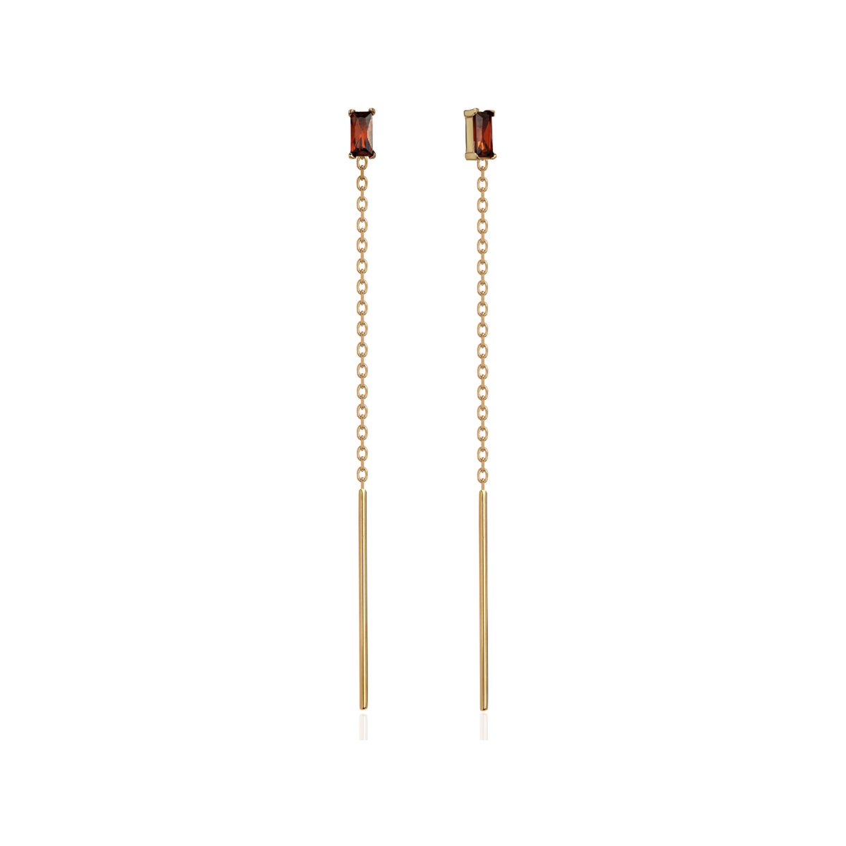Серьги из желтого золота 585 пробы с фианитами 01С2314878-1