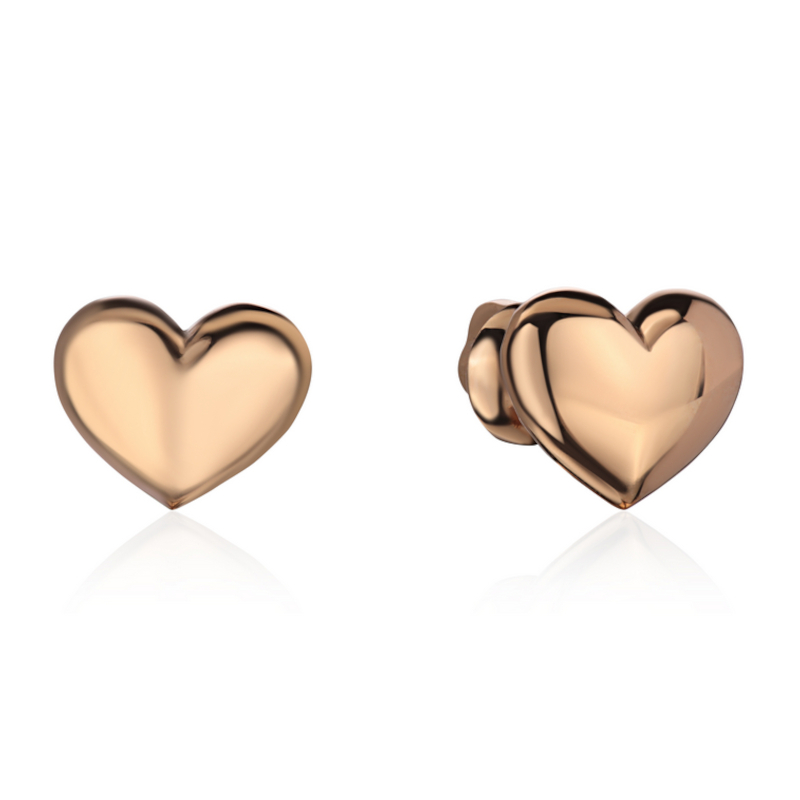 Серьги из красного золота 585 пробы без вставок 01С0117124