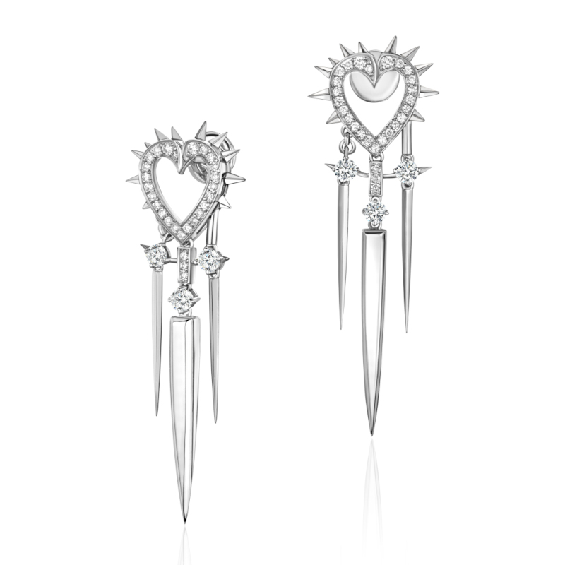 Серьги из белого золота 585 пробы 01С6215817