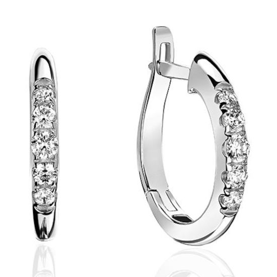Серьги из белого золота 585 пробы с бриллиантами 01С6213716