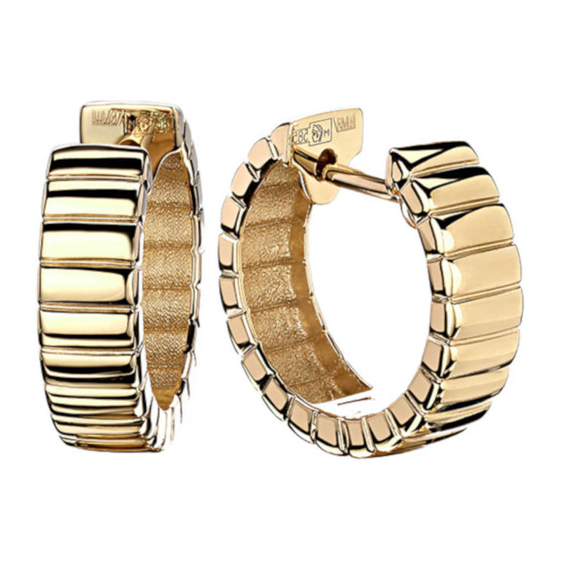 Серьги из желтого золота 585 пробы без вставок 01С0314073