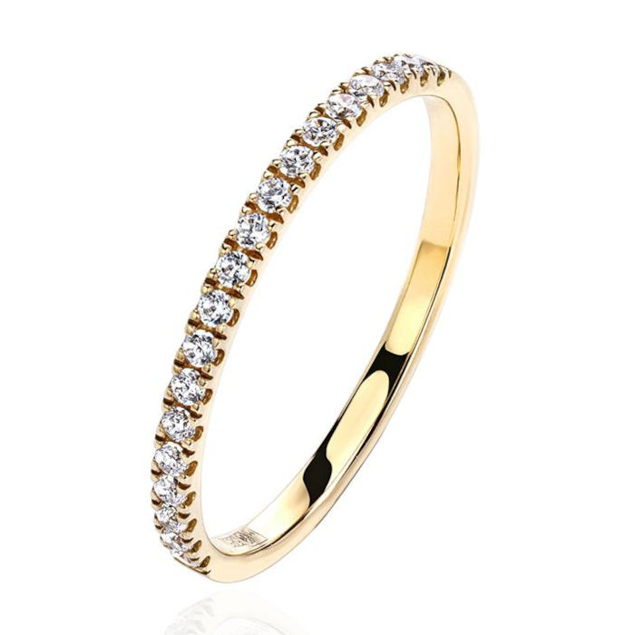 Кольцо из желтого золота 585 пробы с бриллиантами 01К6313718-17