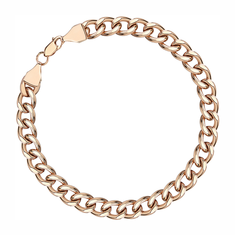 Браслет из красного золота 585 пробы без вставок 01Б0121084