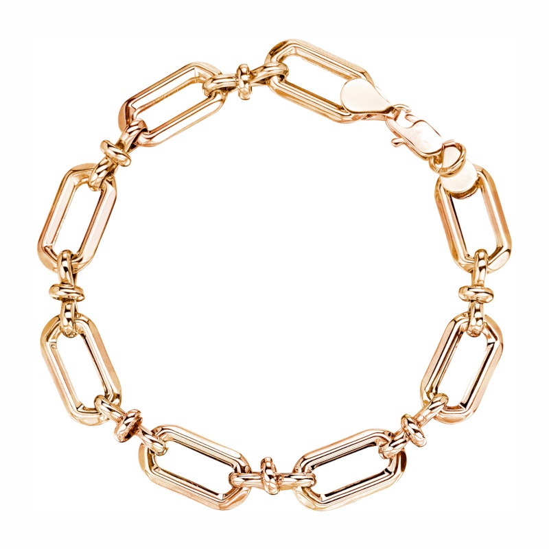 Браслет из золоченого серебра 925 пробы без вставок 01Б053300А