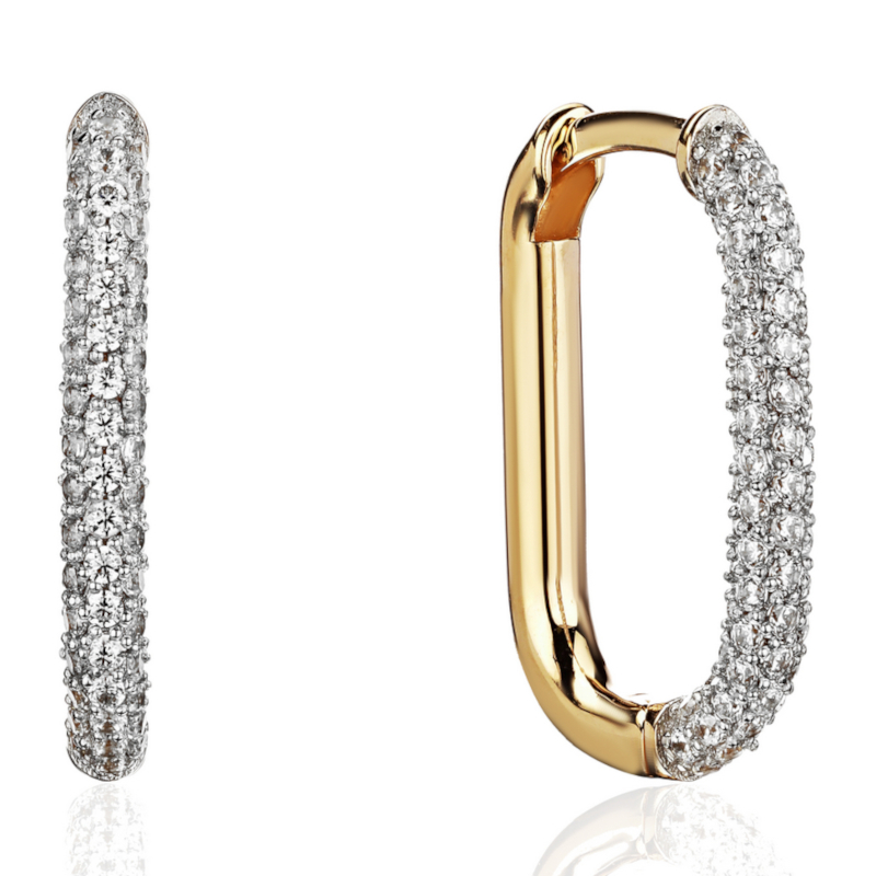 Серьги из желтого золота 585 пробы с фианитами 01С1314900Р