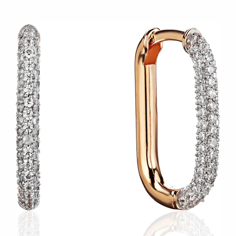 Серьги из красного золота 585 пробы с фианитами 01С1116000Р