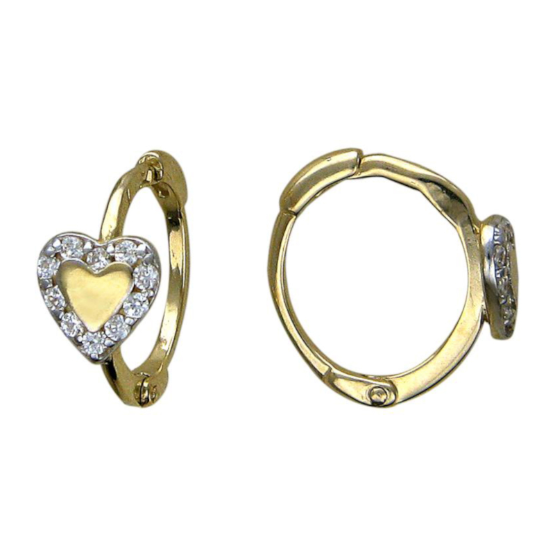 Серьги из желтого золота 585 пробы с фианитами 01С134937