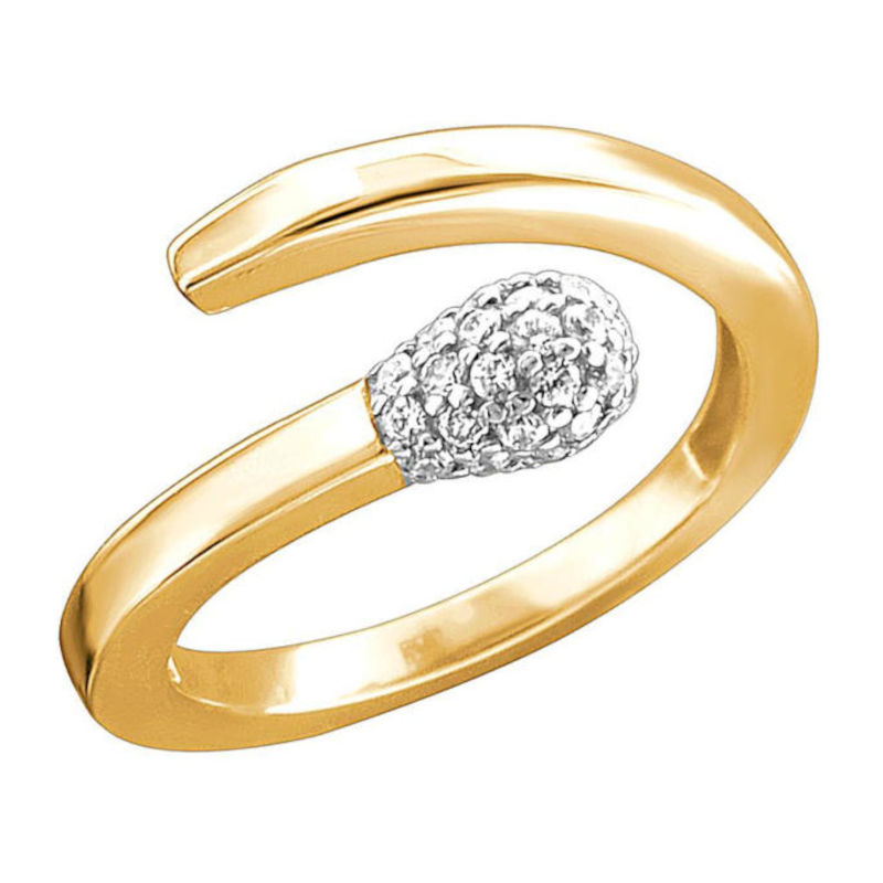 Кольцо из желтого золота 585 пробы с бриллиантами 01К6313179Р