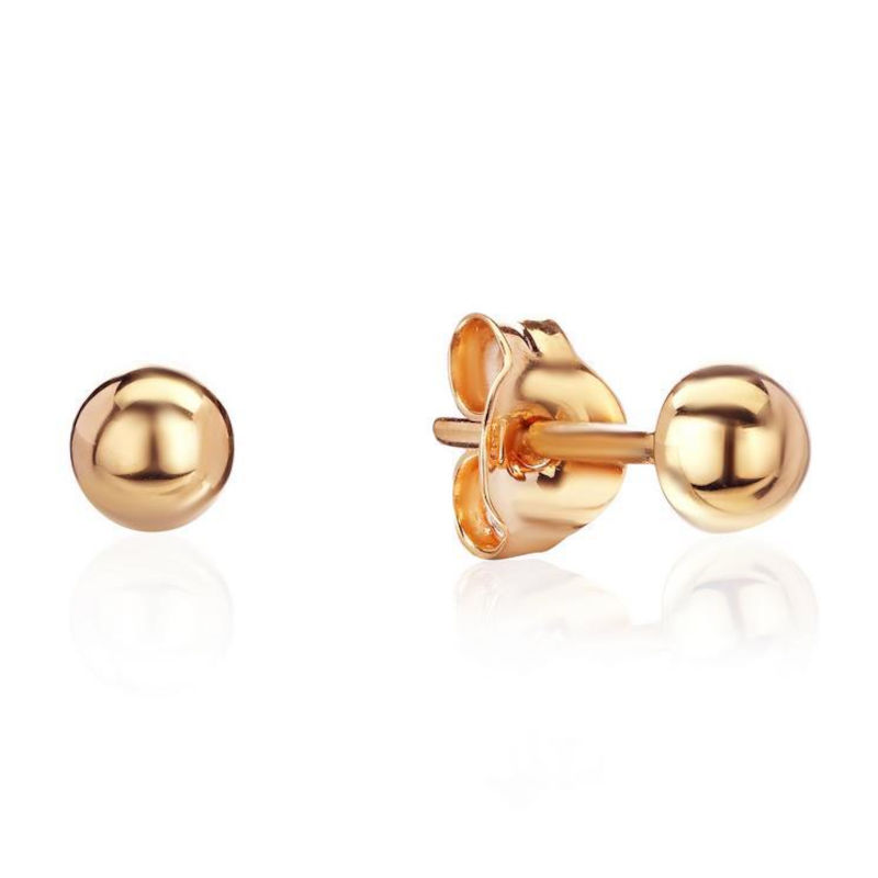 Серьги из красного золота 375 пробы без вставок 01С0113741S