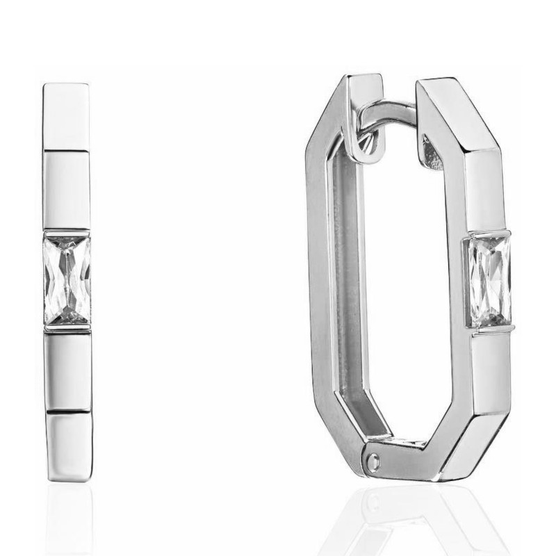Серьги из платины 585 пробы с фианитами 01С1916319-585
