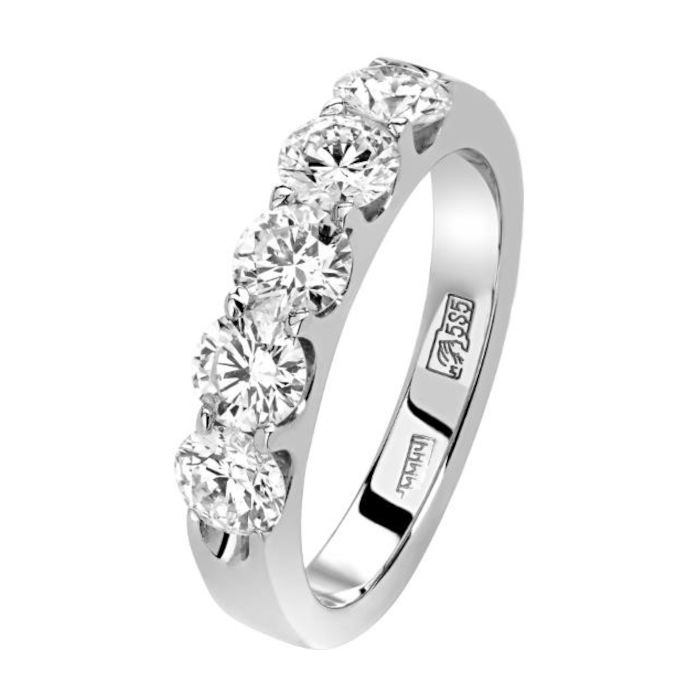 Кольцо из белого золота 585 пробы с бриллиантами 01К625311-Л