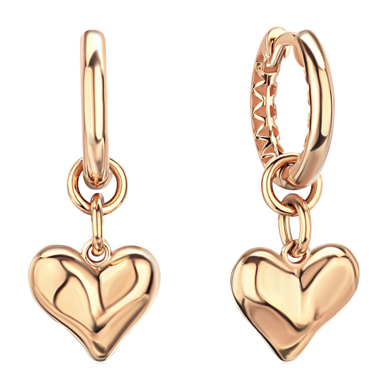 Серьги из красного золота 585 пробы без вставок 01С0117146