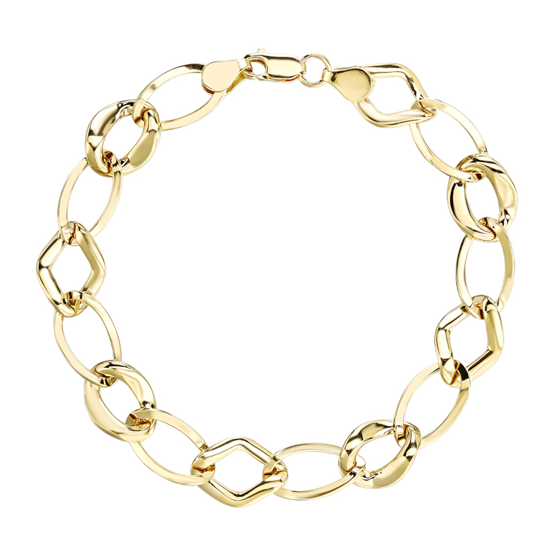 Браслет из желтого золота 585 пробы без вставок 01Б033611