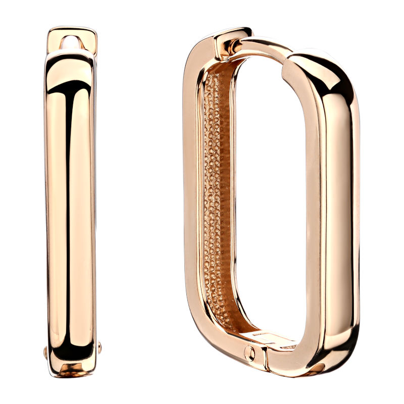 Серьги из красного золота 585 пробы без вставок 01С0114061