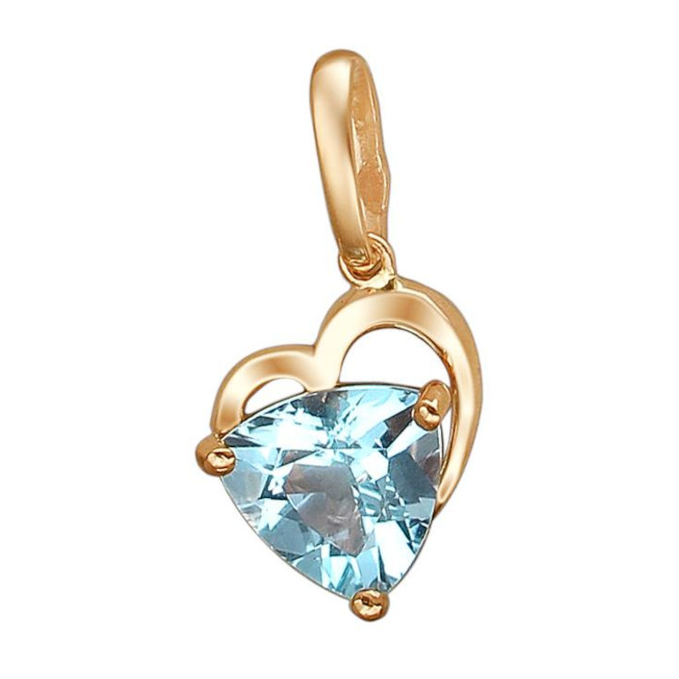 Подвеска из красного золота с топазом 585 пробы 01П315131-3