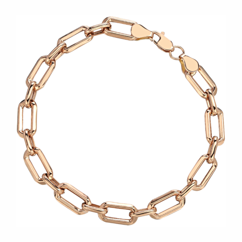 Браслет из красного золота 585 пробы без вставок 01Б013189