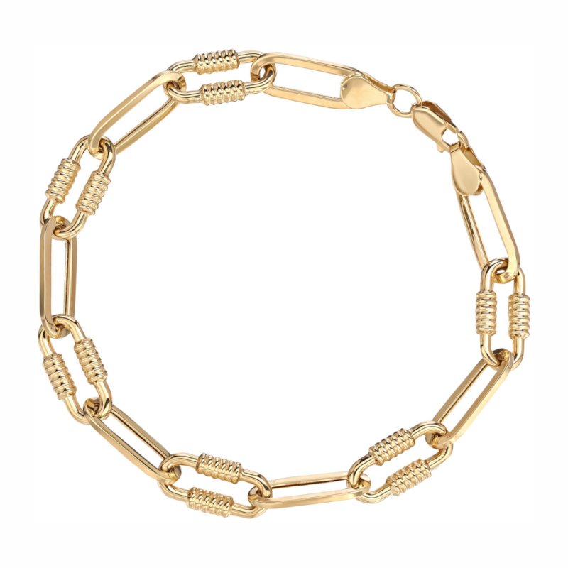 Браслет из желтого золота 585 пробы без вставок 01Б033428