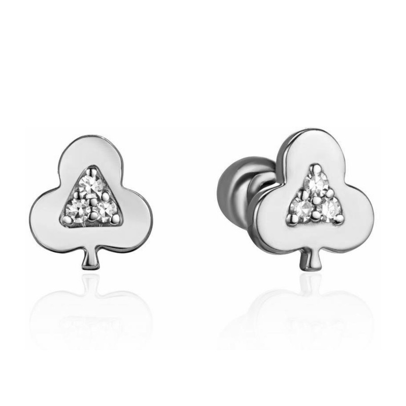 Серьга Одиночная из платины 585 пробы с бриллиантами 01С6917043-17-585