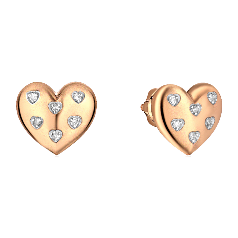 Серьги из красного золота 585 пробы 01С6117128-17