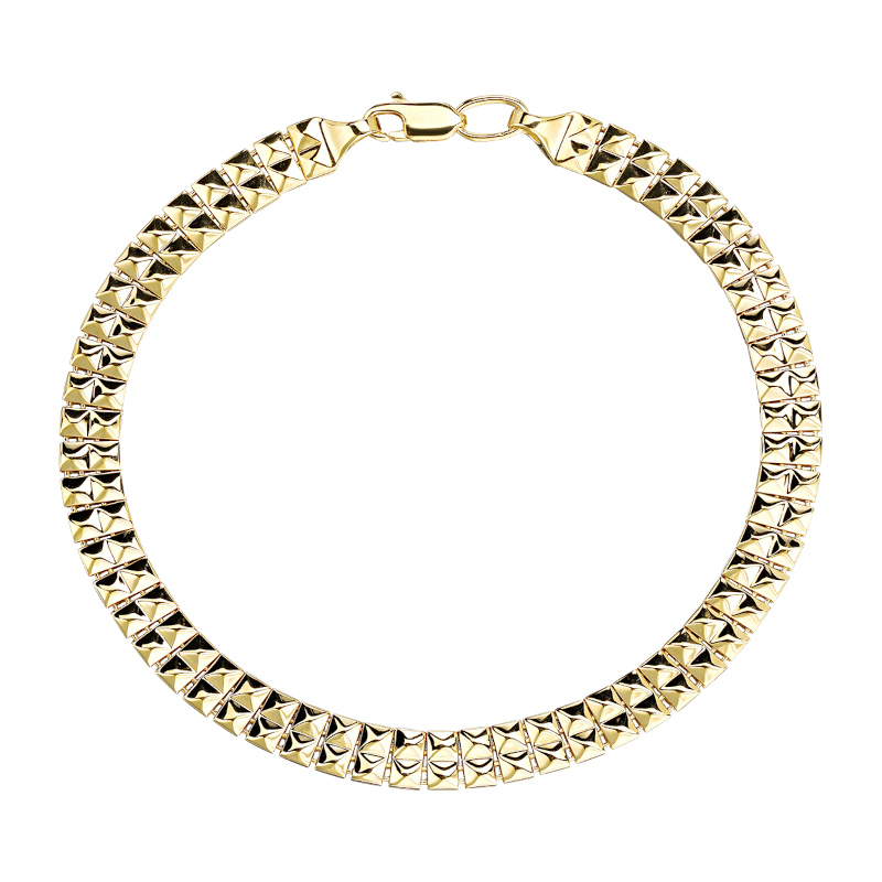 Браслет из желтого золота 585 пробы без вставок 01Б033615