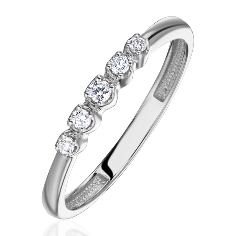 Кольцо из белого золота 585 пробы с бриллиантами 01К6215726