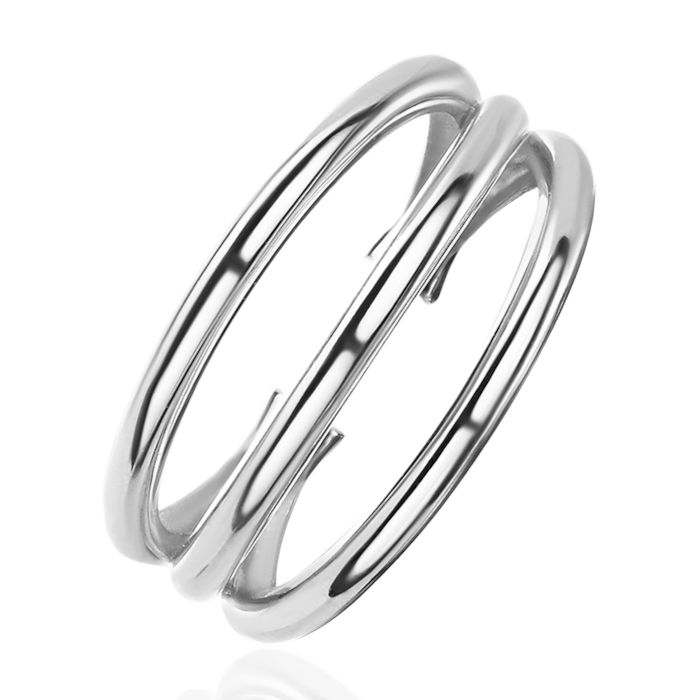 Серьга кафф из белого золота 585 пробы без вставок 01С0216922