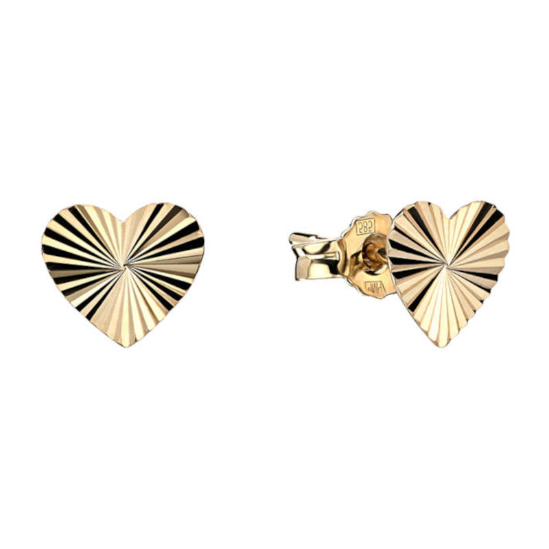 Серьги из желтого золота 585 пробы без вставок 01С734698 Серьги из желтого золота 585 пробы без вставок 01С734698