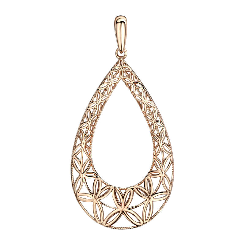 Подвеска из красного золота 585 пробы без вставок 01П0114029