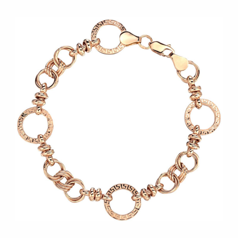 Браслет из красного золота 585 пробы без вставок 01Б013116