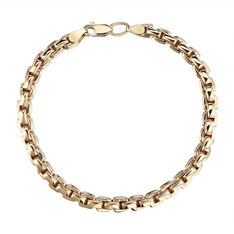 Браслет из желтого золота 585 пробы без вставок 01Б033718