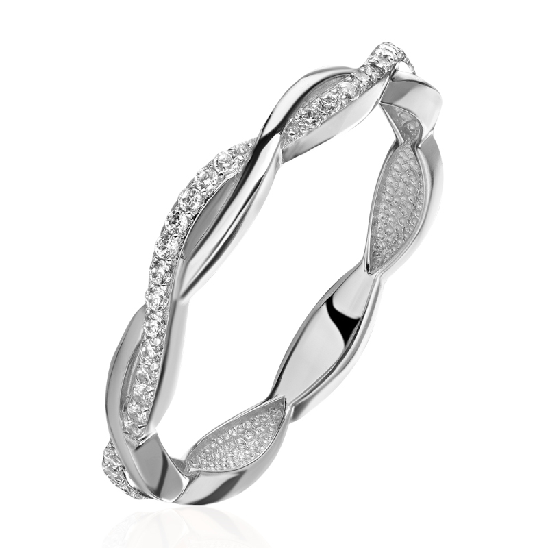 Кольцо из белого золота 585 пробы с бриллиантами 01К6214638-17 Кольцо из белого золота 585 пробы с бриллиантами 01К6214638-17