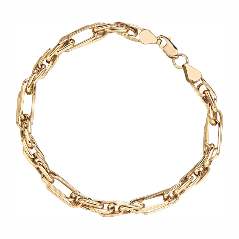 Браслет из желтого золота 585 пробы без вставок 01Б033403