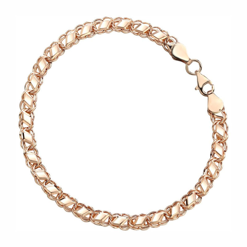 Браслет из красного золота 585 пробы без вставок 01Б013119