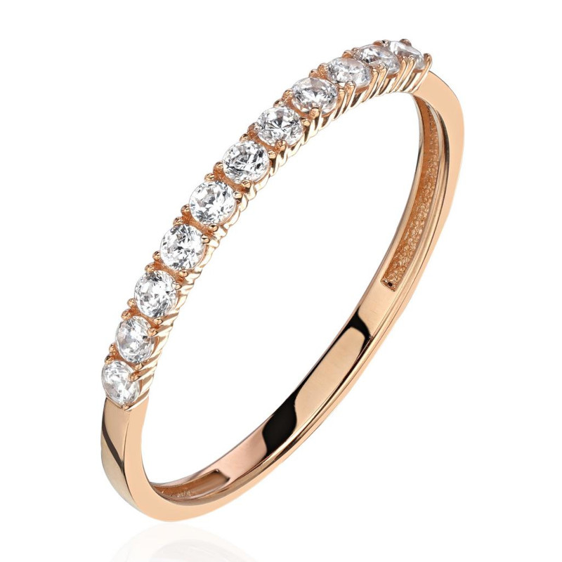 Кольцо из красного золота 375 пробы с фианитами 01К1114831S