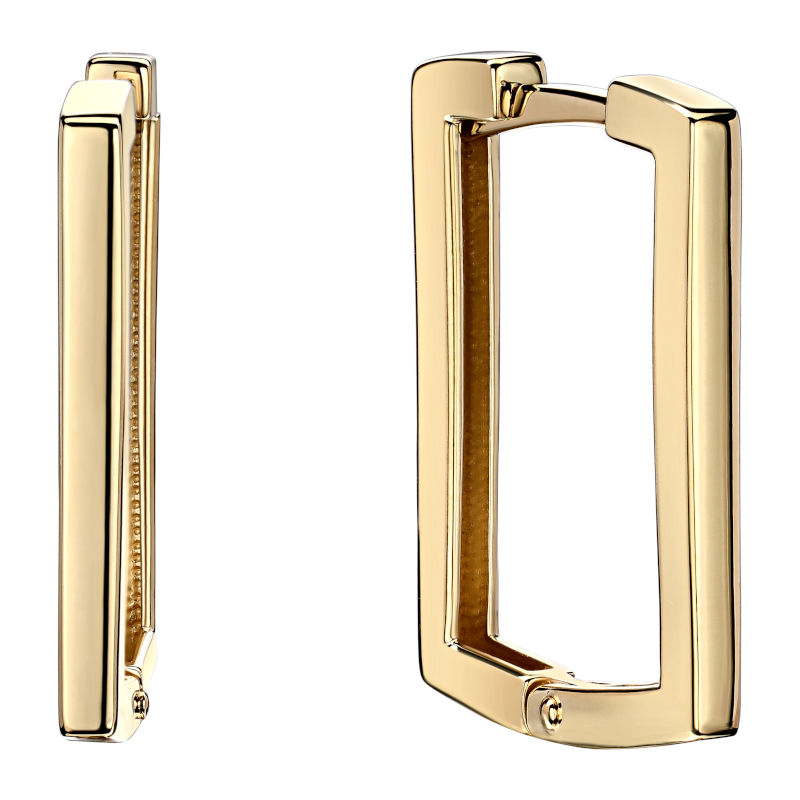 Серьги из желтого золота 585 пробы без вставок 01С0314058