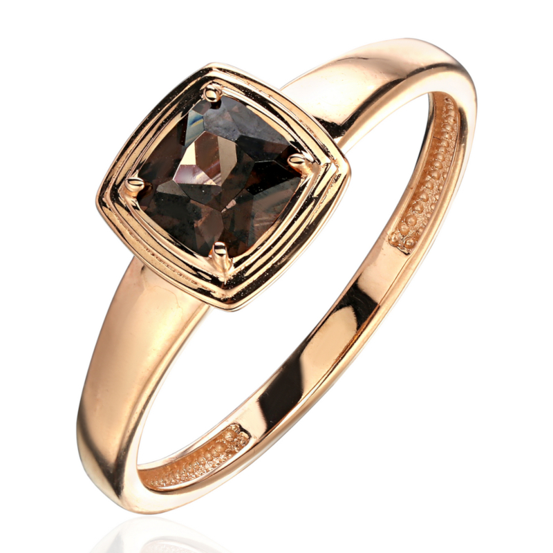 Кольцо из красного золота 585 пробы с нанокристаллом 01К2116564-1