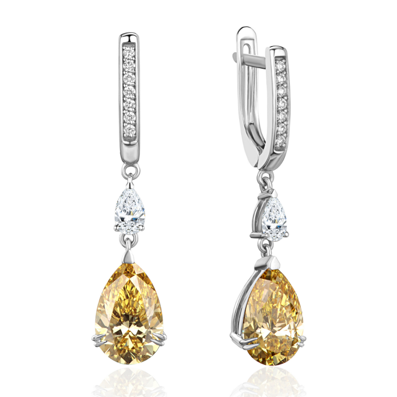 Серьги из белого золота 585 пробы с бриллиантами 01С6216991-Л-1