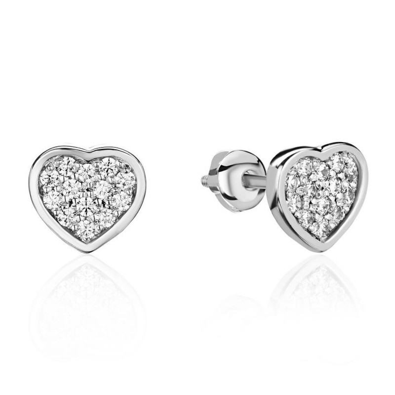 Серьги из платины 585 пробы с бриллиантами 01С6916197-585