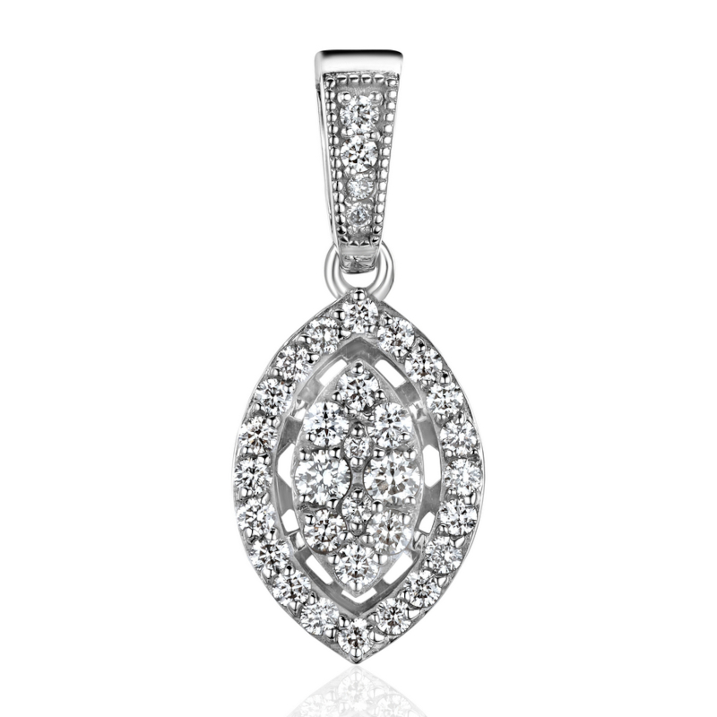 Подвеска из белого золота 585 пробы с бриллиантами 01П6215515