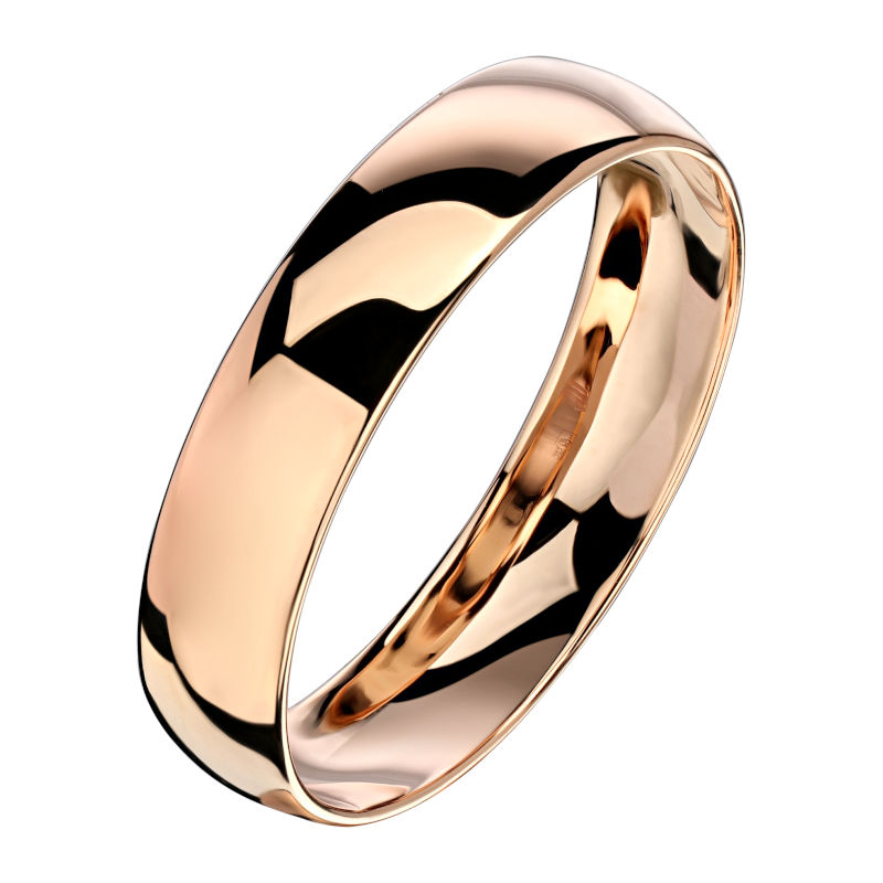 Обручальное кольцо из красного золота 585 пробы 01О010141