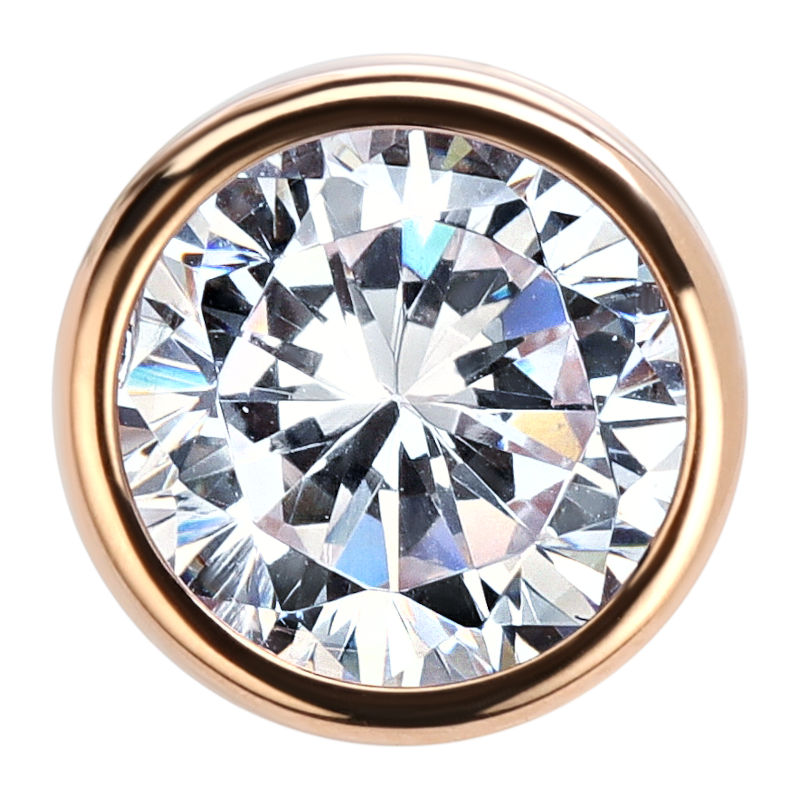 Подвеска из красного золота 585 пробы с фианитом 01П111119