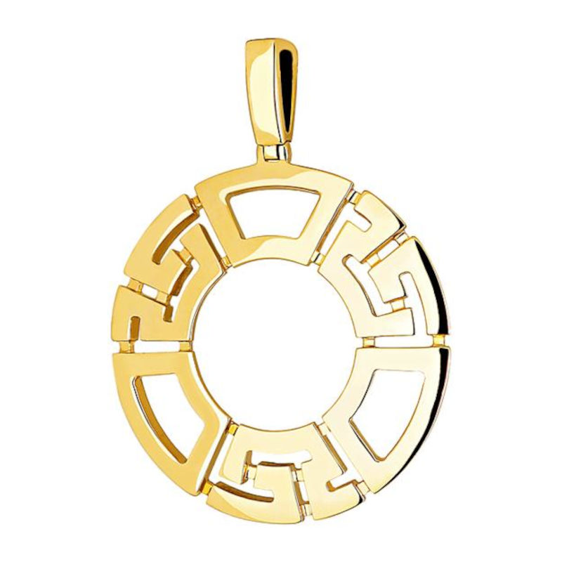 Подвеска из желтого золота 585 пробы без вставок 01П036396