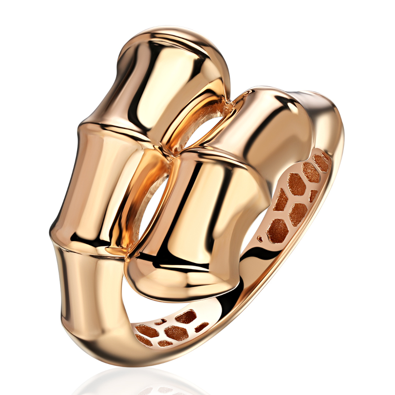 Кольцо из красного золота 585 без вставок 01К0116845