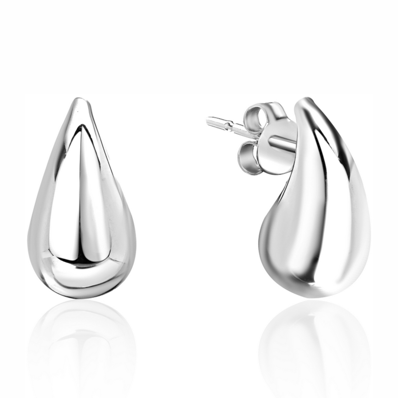 Серьги из белого золота 585 пробы без вставок 01С0215298