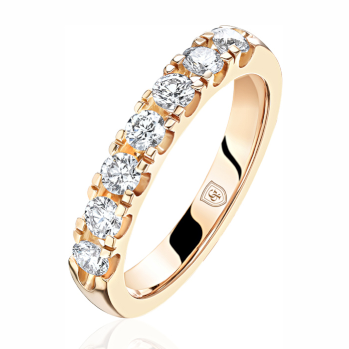 Кольцо из красного золота 585 пробы с бриллиантами 01К615422