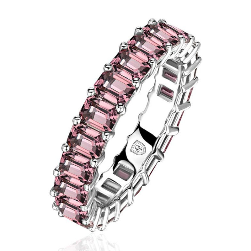 Кольцо из белого золота 585 пробы со шпинелью 01К3217100-1